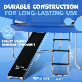 MOWAYSERS - Pack Trampoline Ladder and Slide |Set of Ladder and Slide with Storage Bags Included, Portable and Lightweight | Fun & Safe Trampoline Accessories for Kids