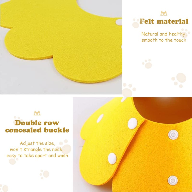 Jakonay 3-Piece Cat Recovery Collar Set - Sunflower Neck Cat