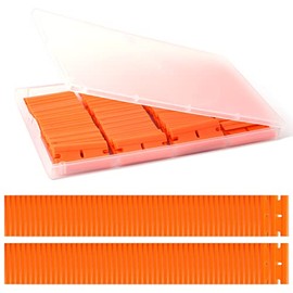 Plastic Razor Blades, 200 PCS Double Edged Plastic Blades, Plastic Scraper Blades for Scraping Labels Stickers Decals Adhesives and Cleaning Glass (Orange)