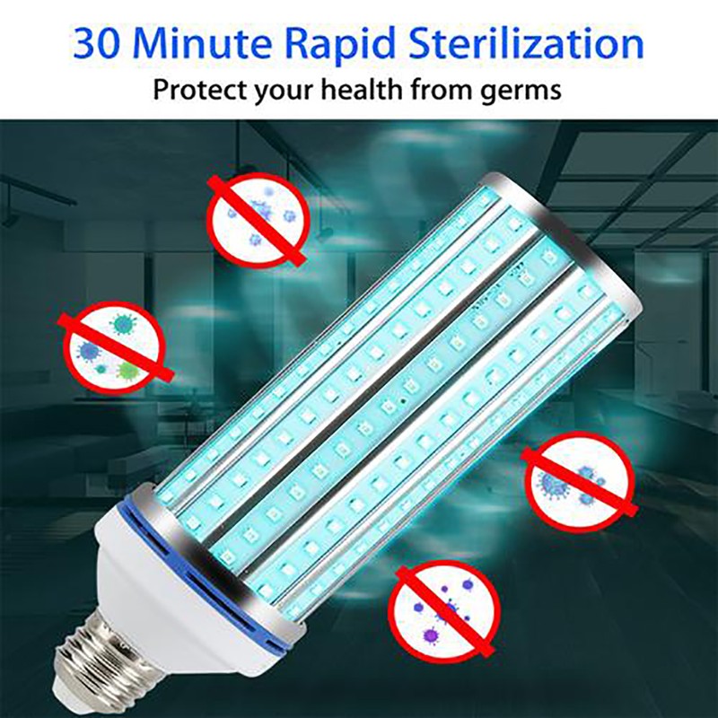 60W E27 UV Lamp UVC Cleaning Bulb with Remote Control