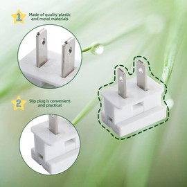 25PACK Ajiminyco SPT-1 Male Vampire Plug Polarized 18 Gauge White Male Plug Zip Plug,Snap On Gilbert Vampire Plugs(25PACK) (SPT-1 White Male Plug)