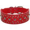 Bbmmayy Spiked Studded Dog Collar Mushrooms Rivets Studded Leather Dog