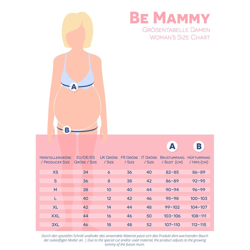 Be Mammy BE20-234 Women's Maternity Shorts, navy