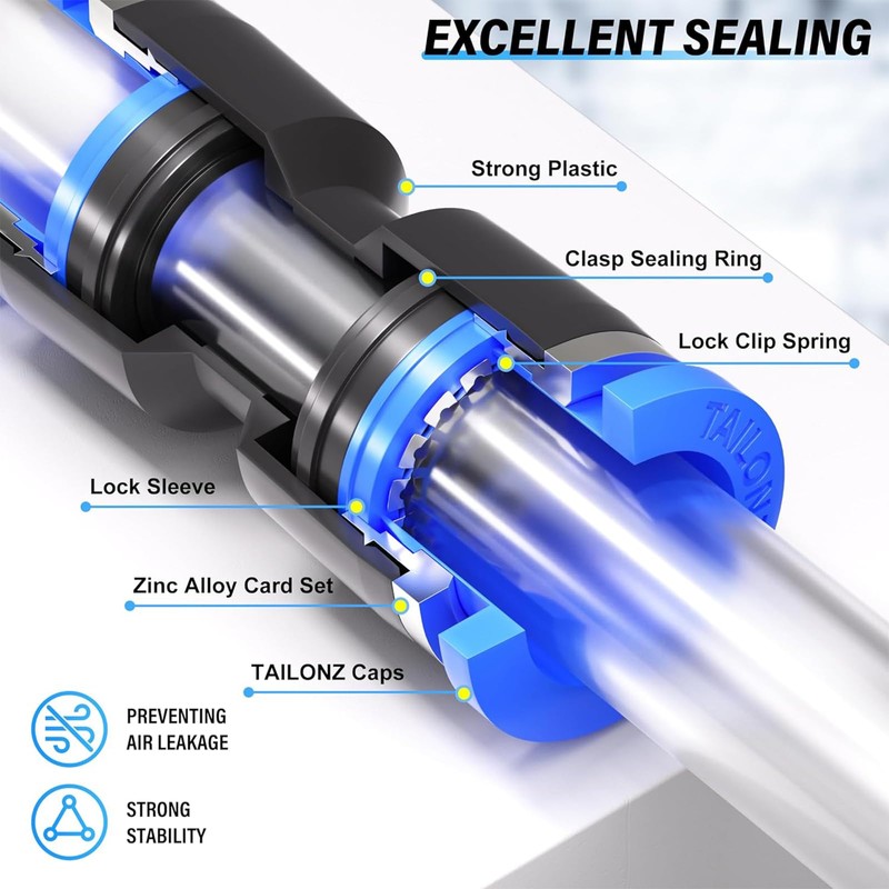 TAILONZ PNEUMATIC 4mm OD Tee Plastic Push to Connect Fittings