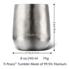 Wine Tumbler,8 oz Titanium Wine Tumbler,Insulated Double Wall Titanium Travel