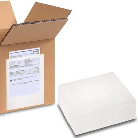 PSBM 1000 PCS 10 x 12 Inch Clear Blank Packing List Envelopes, Shipping Documents Pouches/Sleeves for Mailing Labels, Invoices, Documents and Packing Slips