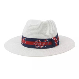 Unbranded 2 Yds 1.5 & 1 “ Red Green Hand Painted  Snake Twill Hat Band Ribbon - 1.5 Inch