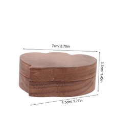 BESPORTBLE Heart Shaped Wooden Ring Box Elegant Jewelry Storage Case for Wedding Rings Engagement Proposals and Giving Durable Lightweight and Unique Design for Dresser Decor