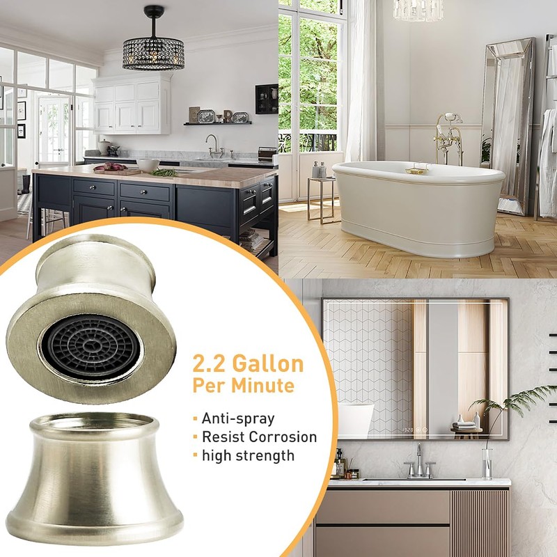 Faucet Aerator Compatible with Moen 116618BN, Faucet Parts High Flow