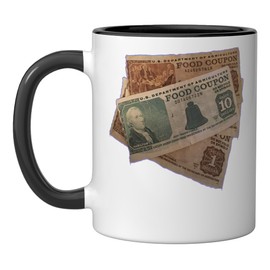 Foodstamp Graffiti Throwback Classic Gift Hiphop EBT 90s Ceramic Mug, Black/White