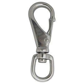 Eder Flag 350257 Stainless Steel Swivel Snap with Large Eye Opening, Silver