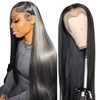 tobasew 13x6 Straight Lace Front Wigs Human Hair 200 Density