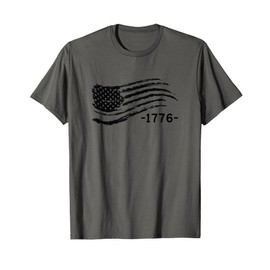 American Flag Gun Style Grunt Patriot Military Women Men T-Shirt