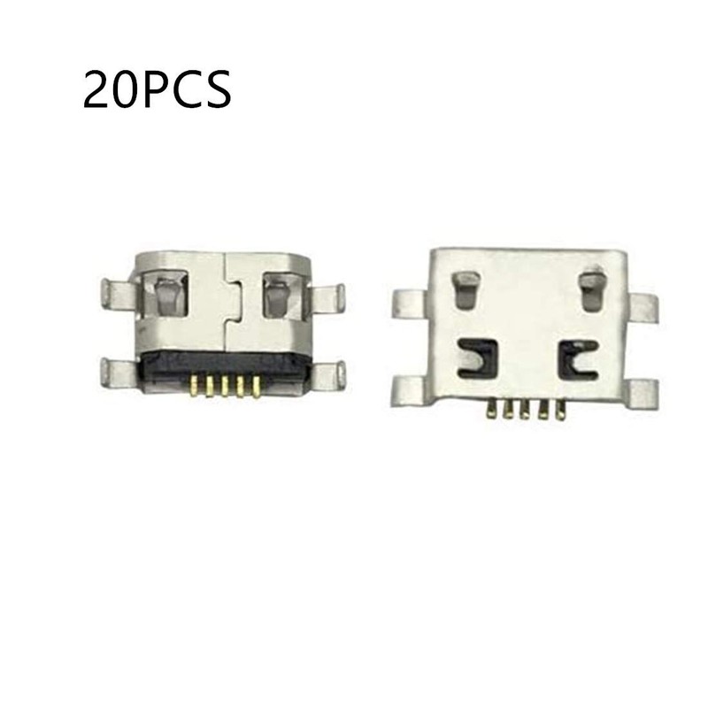 bnafes Micro USB Type B Female Socket 180 Degree 5-Pin