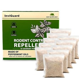 Rodent Repellent Pouches, Natural Mouses Repellent, Mice Deterrent Indoor Outdoor, Peppermint Oil to Repel Rats, RV Mouse Deterrent, Keep Mouse Away for House, Safe for Kids &Pets -10P