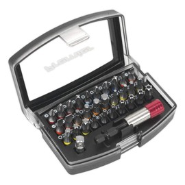 Sealey AK2105 32 Piece Colour-Coded S2 Impact Grade Torsion Bit Set, Silver