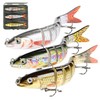 3 Stück Angelköder, Mehrgelenkige Hecht Köder, Angelköder Fische Angeln Set,