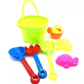 Kit Juguetes De Playa Para Niños 9 Accesorios Cubeta Grande