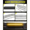 AKD Part 37" DRL Amber LED Grille Kit Front Grill
