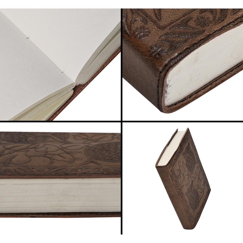 M & N Designs Owl Embossed Leather Journal - Soft