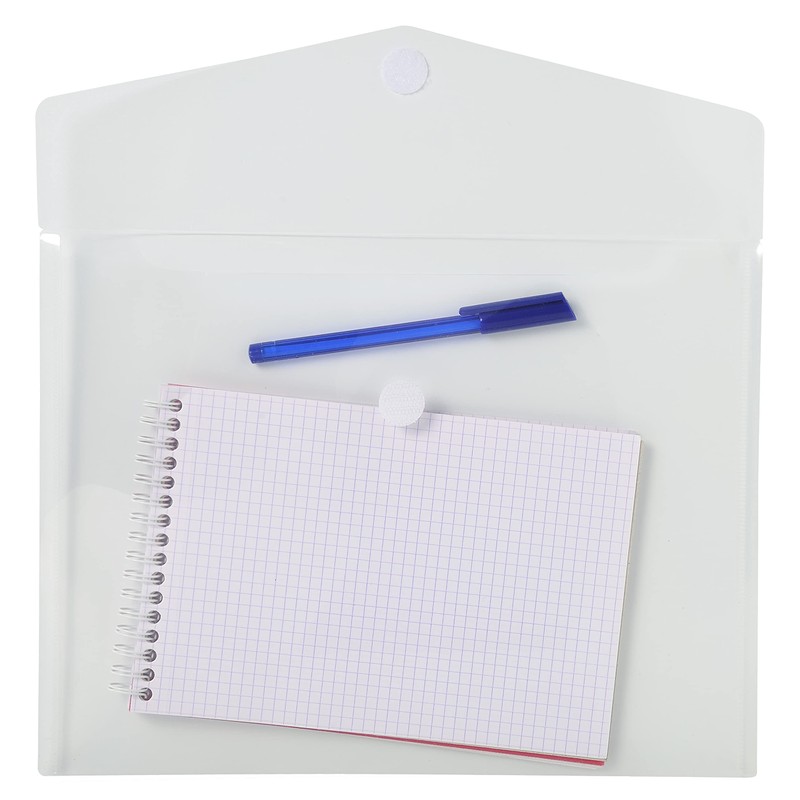 Exacompta 56421E Pack of 5 Plastic Envelopes DIN A5 for