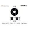 (25 Pack) Thick Rubber Washers 3/4" OD X 1/4" ID