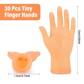 30 Pcs Tiny Finger Hands Mini Fingers Funny Hand Puppets, Miniature Small Hands for Finger Puppets Show, Gag Performance, Cute Little Hand Finger for Party Favors