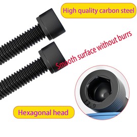 Qrity Pack of 20 M4 x 22 mm screws, cylinder screws with hexagon socket, carbon steel screws, hexagon socket screws, full thread