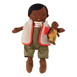 Manhattan Toy Playdate Friends Ellis - Muñeca Lavable a máquina y Apta para Secadora, 14 Pulgadas con Mini Conejo de Peluche