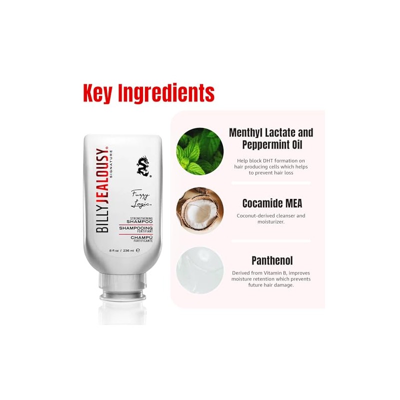 Billy Jealousy Fuzzy Logic champú fortalecedor para el cabello, 227
