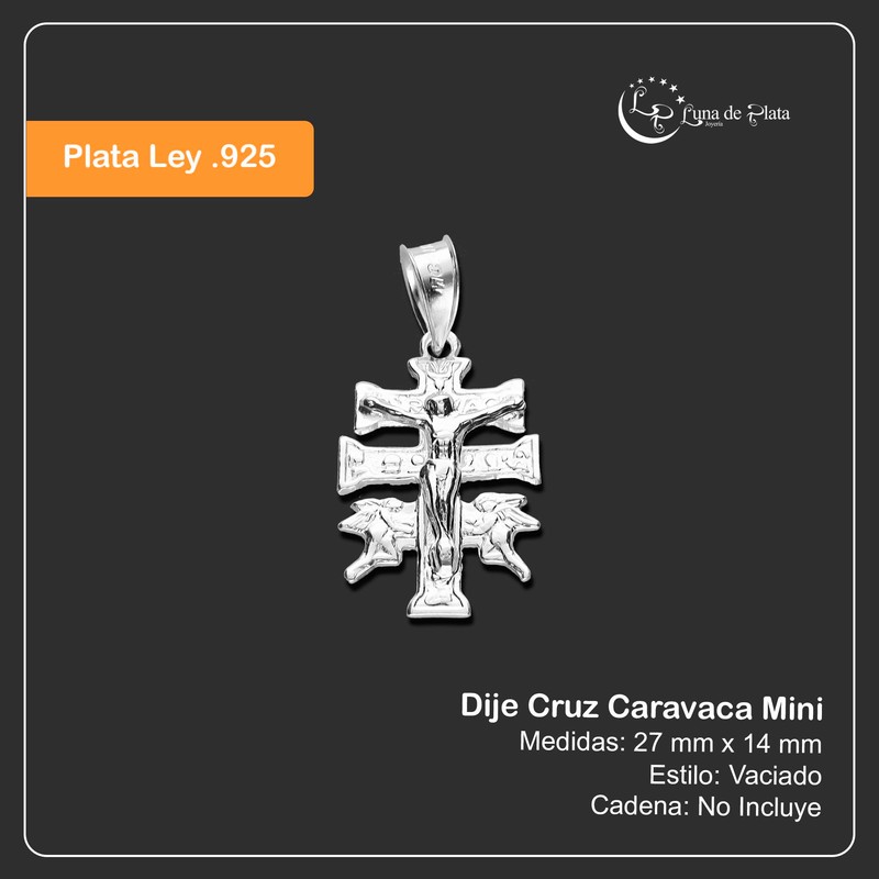 Dije Cruz Caravaca Mini en Plata .925 Taxco Gro