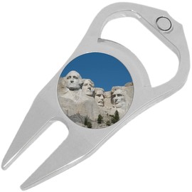 NewCharms Mount Rushmore Golf Ball Marker Divot Repair Tool Bottle Opener