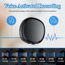 RETROGOO 64GB Digital Voice Recorder Voice Activated Recorder for Lectures Meetings, 3-in-1 Portable Audio Recorder