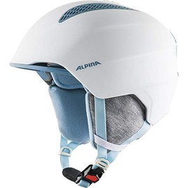 ALPINA Grand JR - Safe, Lightweight, Shock-Absorbing & Individually Adjustable Ski Helmet for Children, White-Sky Blue, 54-57 cm
