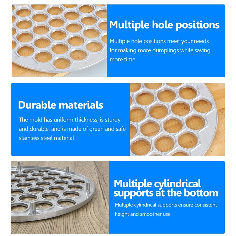 37 Holes Dumpling Ravioli Shape Mould Maker, Aluminum Alloy Ravioli