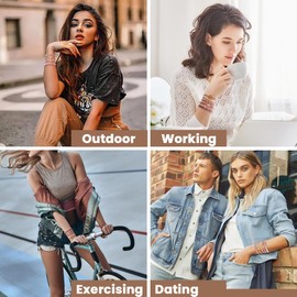 DIYDEC 10PCS Hair Ties Bracelet for Women 5 Styles Soft Braided Boho Hair Bands Elastic No Damage Hair Ties for Girls thick Thin Long Curly Hair Accessories(Pink)