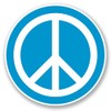 2 x 10cm Peace Vinyl Sticker Symbol Hippy Camper Van