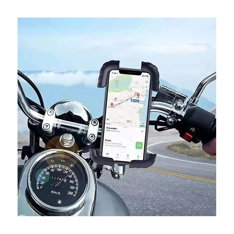 PUNKZZ Soporte Para Celular Moto/bicicleta, Base Porta Teléfono360°