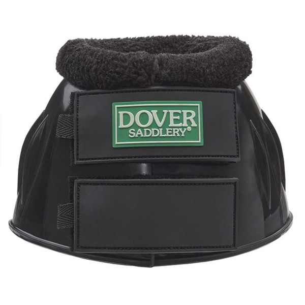 Dover Saddlery PVC Hook-and-Loop Bell Boots with Fleece - White
