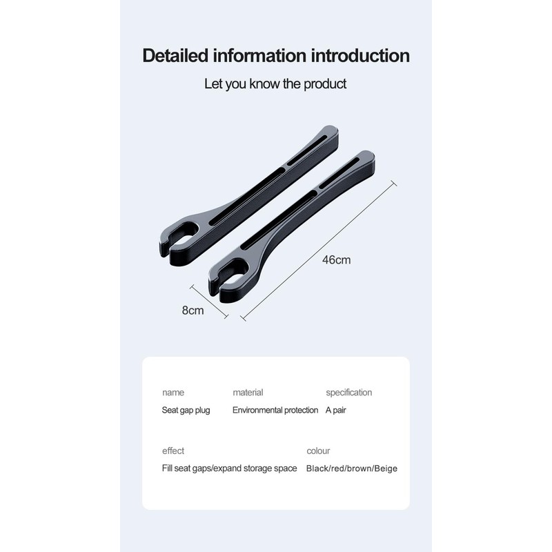 Car Seat Gap PU Filler Set of 2，Stop Things from