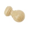 Gardinia Ball 2 x End Piece Wood Beech for Curtain