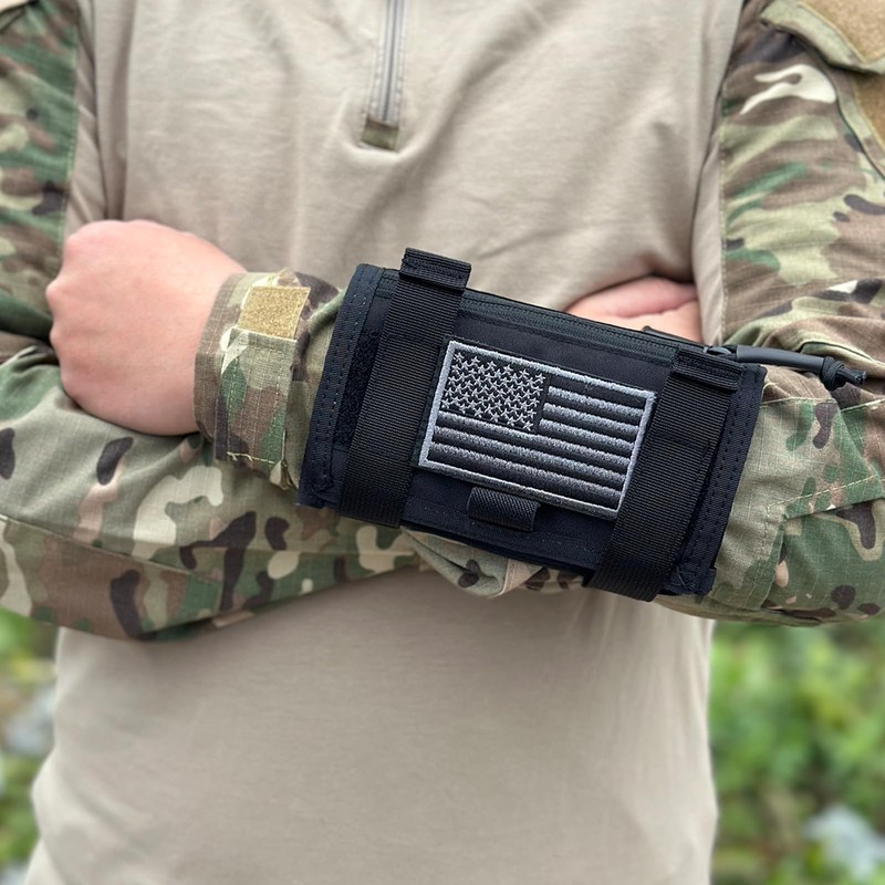 Tactical Arm Sleeve Map Pouch Case Documets Holder Wrist Case