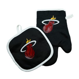 Miami Heat Oven Mitt/Potholder Black