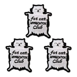 BPA Pack of 3 Cat Sew-On Patches, Iron-On Patches, Iron-On Patches