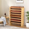 VASMIA Bamboo Stackable Wine Rack,72 Bottles Wine Rack Freestanding Floor,No