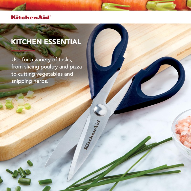 KitchenAid KE351OHIKA All Purpose Kitchen Shears, 10-Inch, Ink Blue