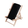 Hanpo Mini Wood Beach Chair Phone Stand, Cute Fabric Foldable