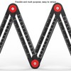 Aluminum Alloy Multi Angle Measuring Ruler Universal Opening Locator Measurement