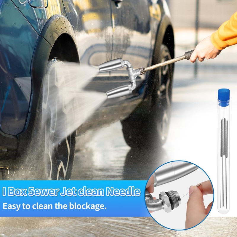 Boltigen Dual Turbo Nozzle Pressure Washer, 360° Rotating Spray Tips