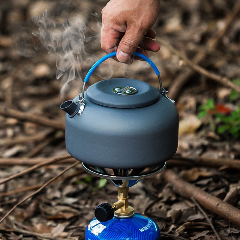 0.8L/1.4L Outdoor Lightweight Aluminum Teapot Kettle Coffee Pot for Camping